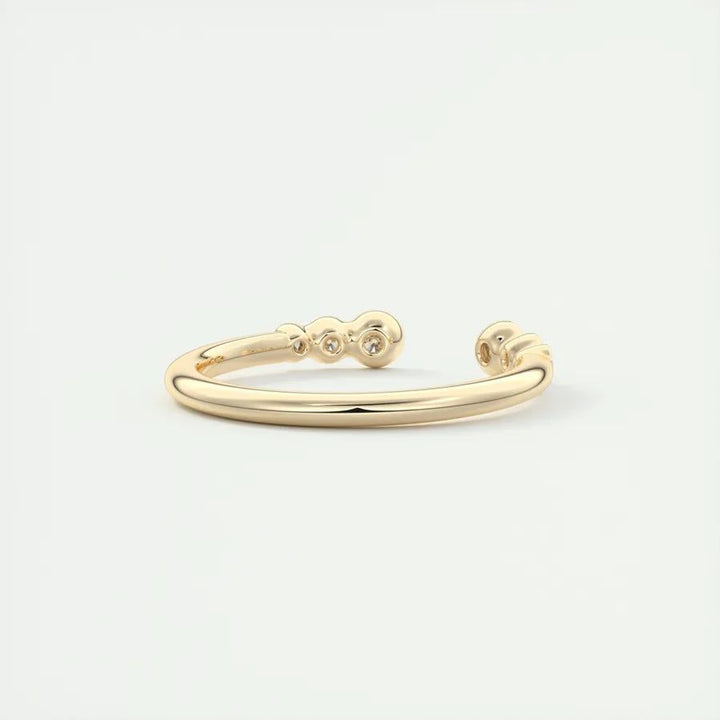 0.22ct Round Shaped EF- VVS Lab Grown Diamond Open Style Wedding Band