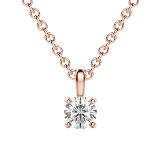 0.25-1.5CT Round Solitaire F-VS Lab Grown Diamond Necklace