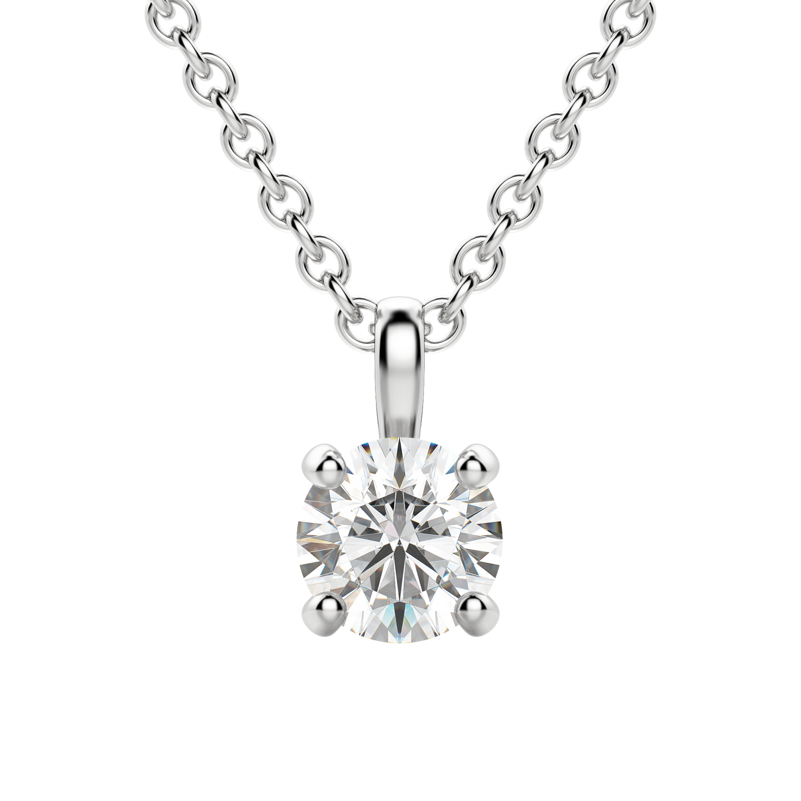 0.25CT - 1.50CT Round Solitaire F-VS Lab Grown Diamond Necklace