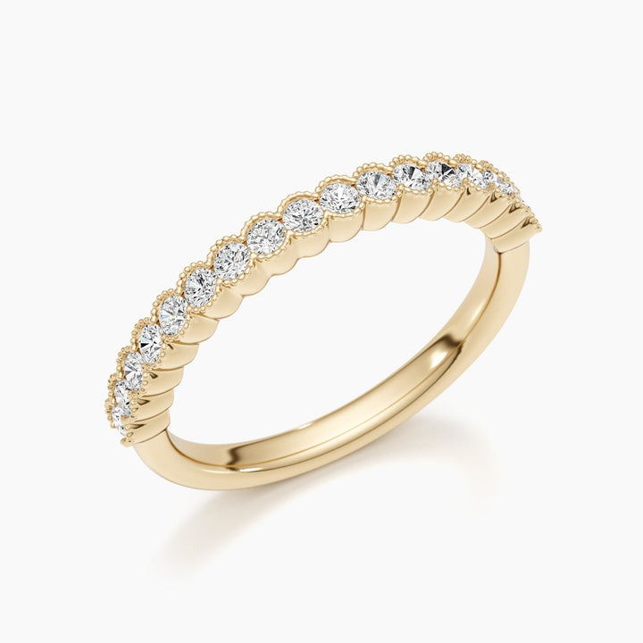 0.34CT Round Cut Half Eternity Lab Grown Diamond Wedding Band