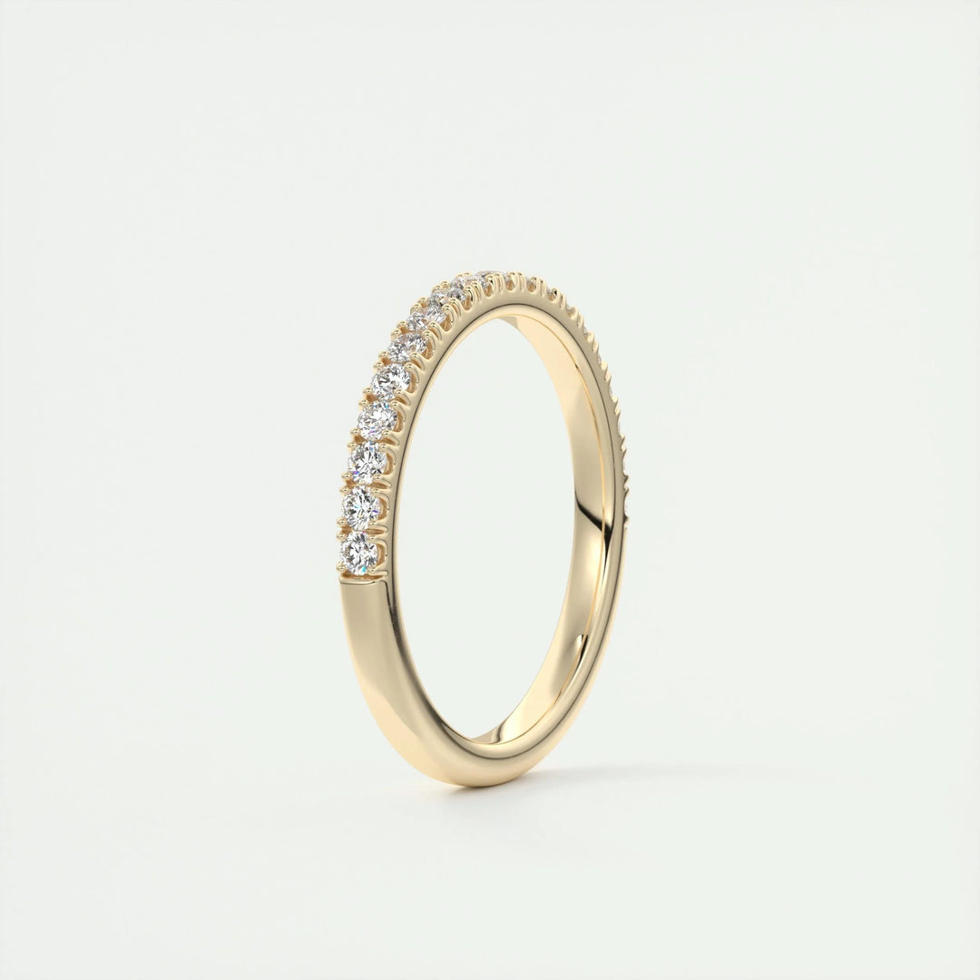 0.38ct Round EF- VVS Lab Grown Diamond Half Eternity Wedding Band