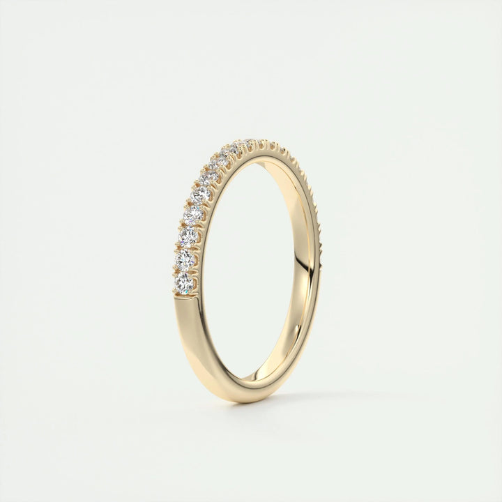 0.38ct Round EF- VVS Lab Grown Diamond Half Eternity Wedding Band
