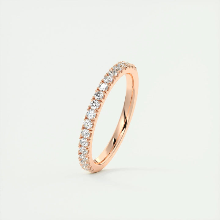 0.38ct Round EF- VVS Lab Grown Diamond Half Eternity Wedding Band