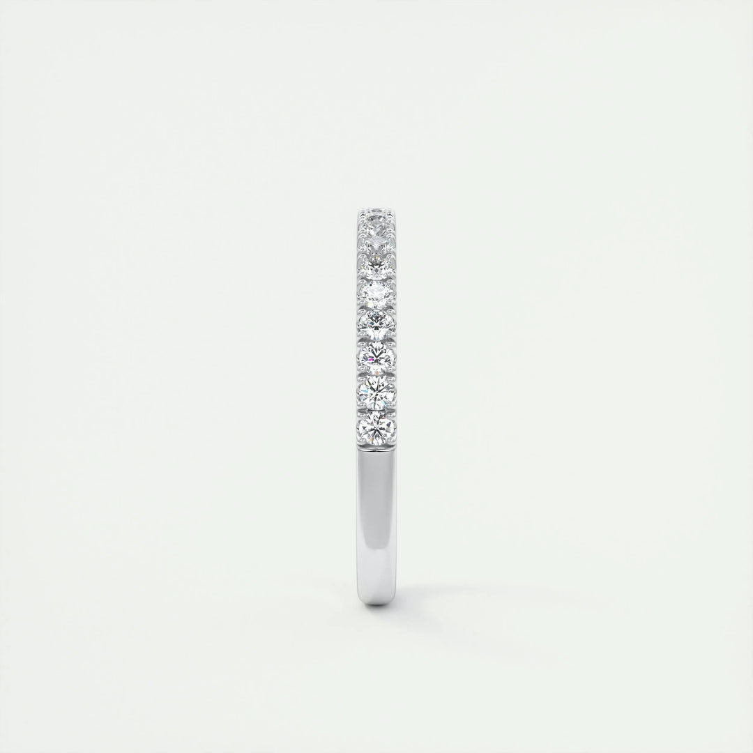 0.38ct Round EF- VVS Lab Grown Diamond Half Eternity Wedding Band