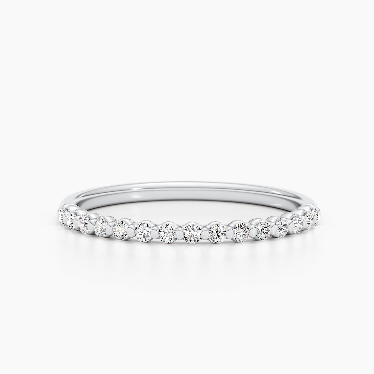 0.3CT Round Cut Half Eternity Lab Grown Diamond Wedding Band