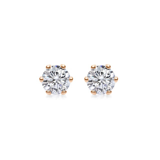 0.5CT Round Solitaire G-VVS Lab Grown Diamond Earrings