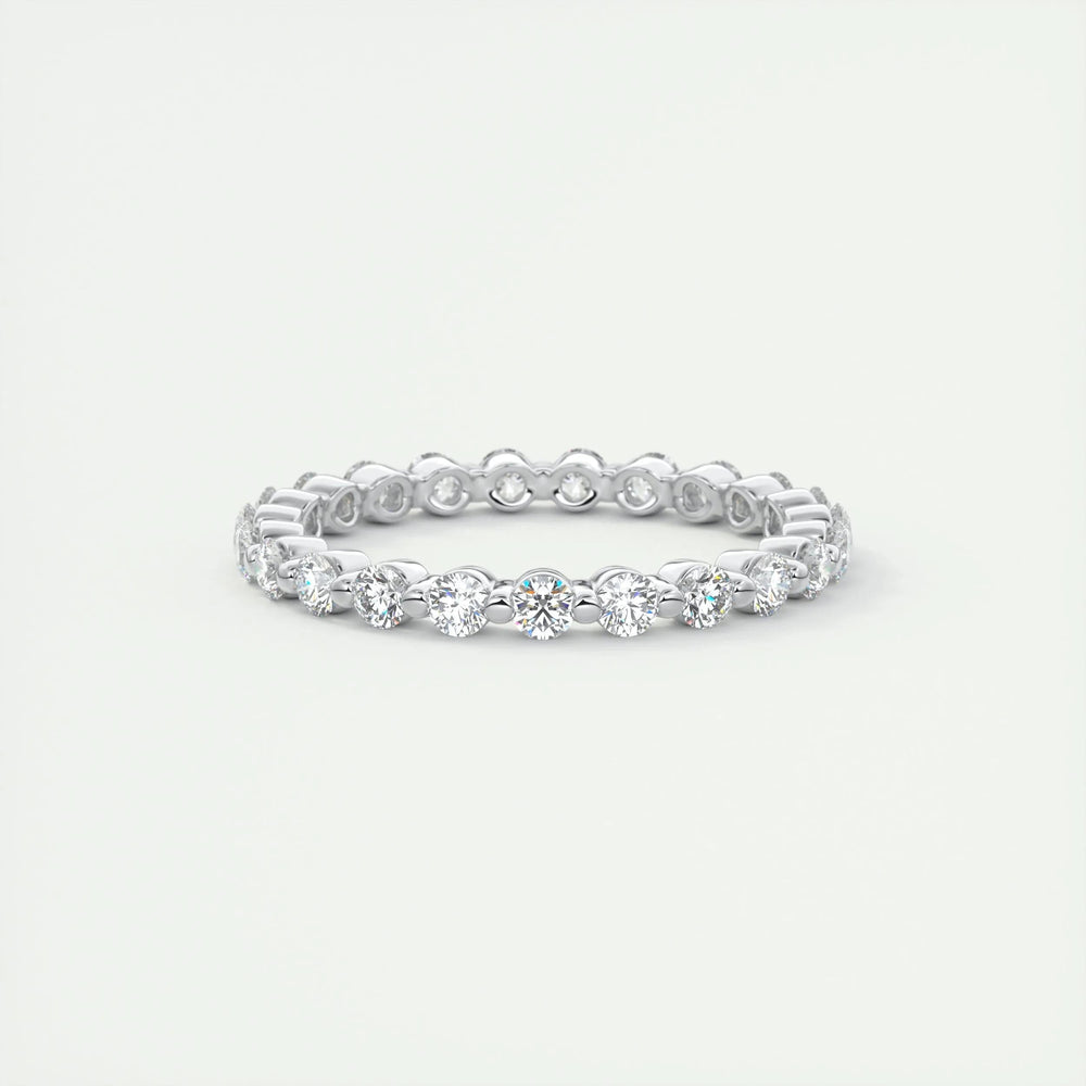 0.69CT Round EF- VVS Lab Grown Diamond Full Eternity Bubble Wedding Band