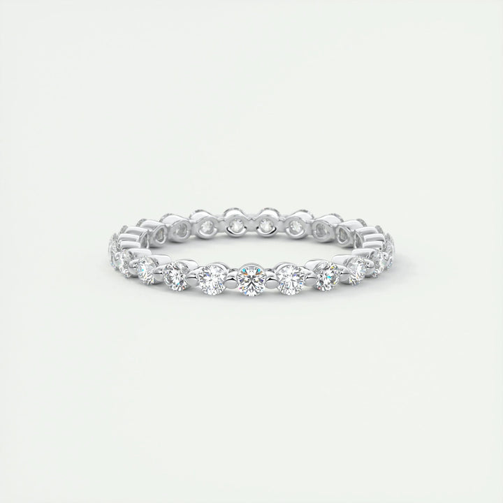0.69CT Round EF- VVS Lab Grown Diamond Full Eternity Bubble Wedding Band