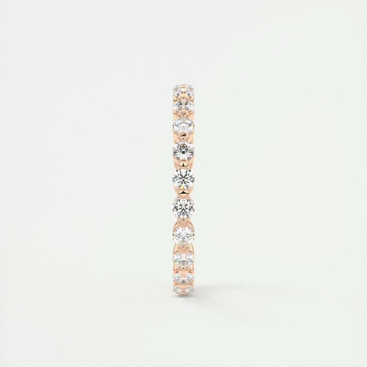 0.69CT Round EF- VVS Lab Grown Diamond Full Eternity Bubble Wedding Band
