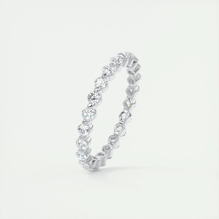 0.69CT Round EF- VVS Lab Grown Diamond Full Eternity Bubble Wedding Band