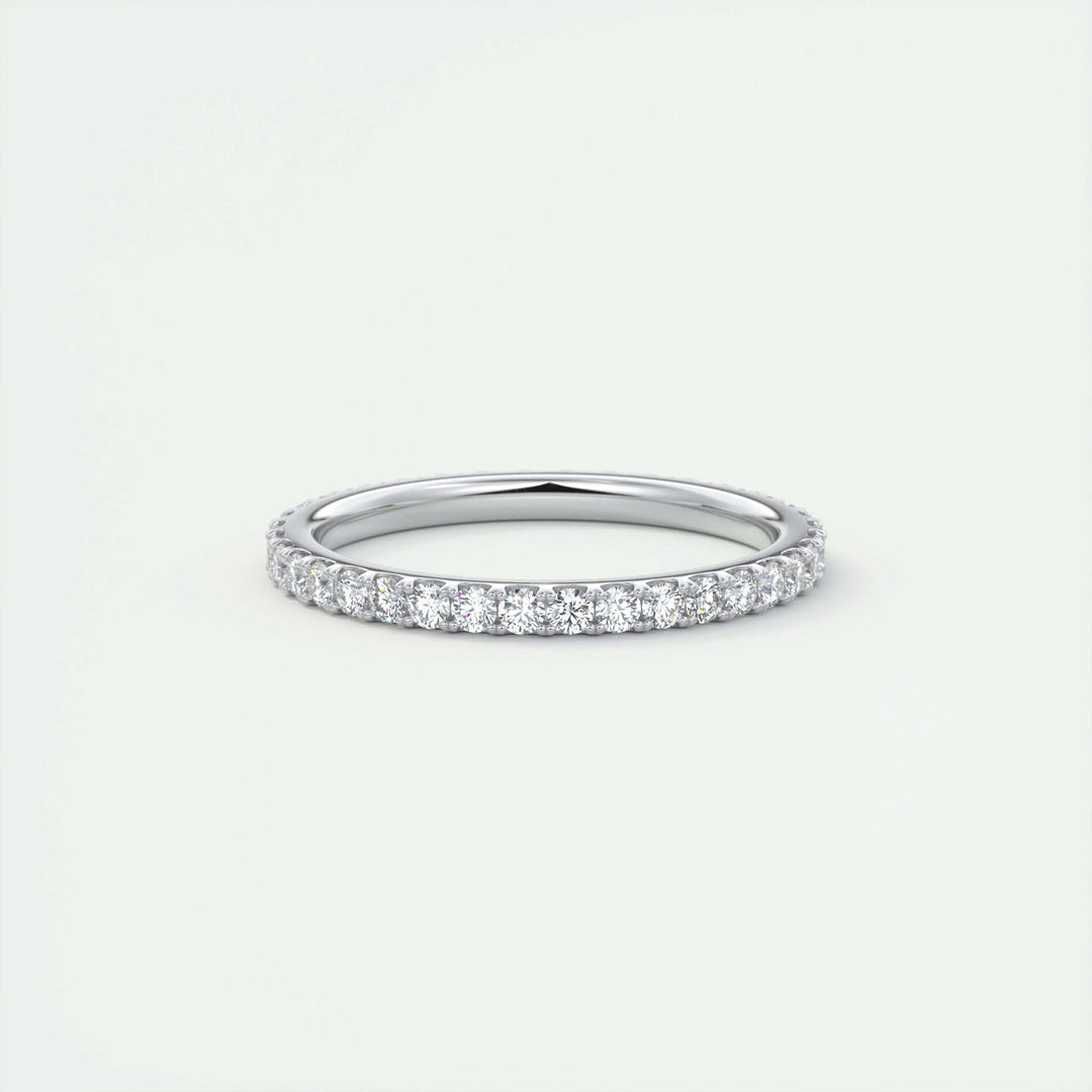 0.74CT Round EF- VVS Lab Grown Diamond Full Eternity Wedding Band