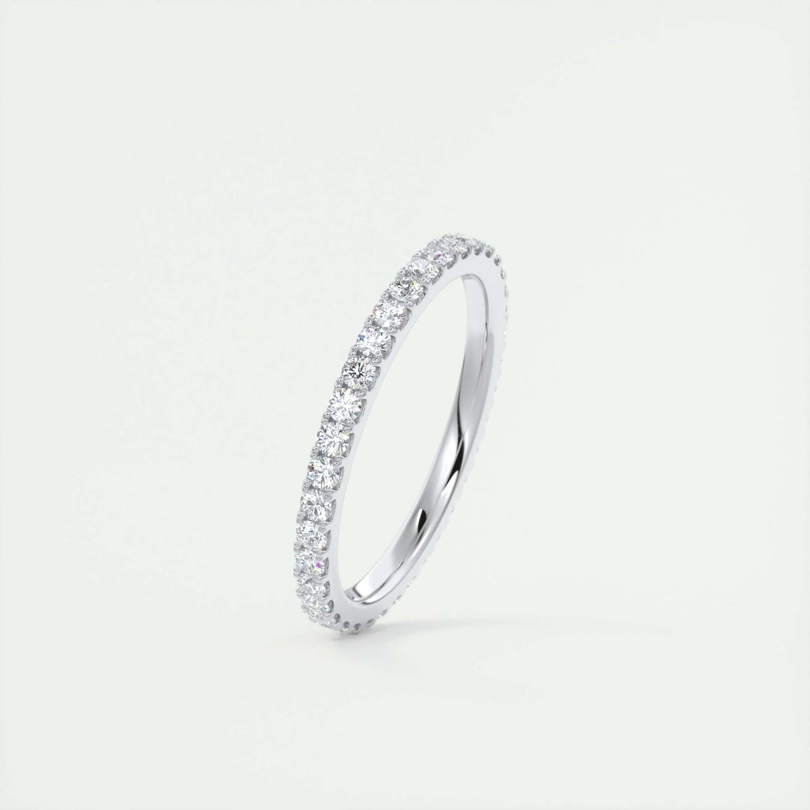 0.74CT Round EF- VVS Lab Grown Diamond Full Eternity Wedding Band