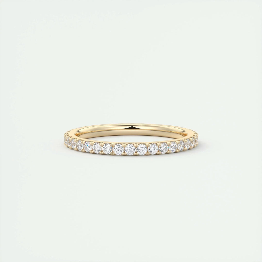 0.74CT Round EF- VVS Lab Grown Diamond Full Eternity Wedding Band
