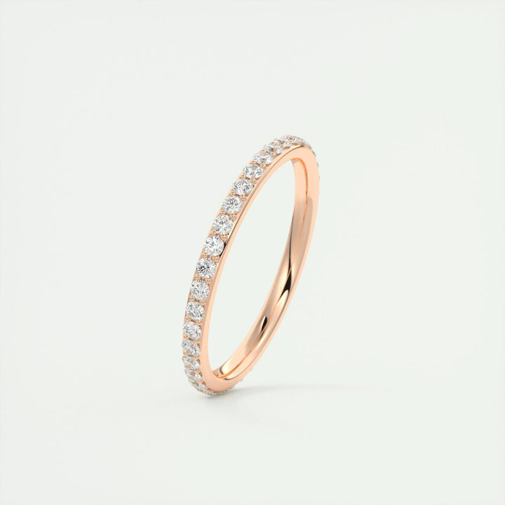 0.74CT Round EF- VVS Lab Grown Diamond Full Eternity Wedding Band