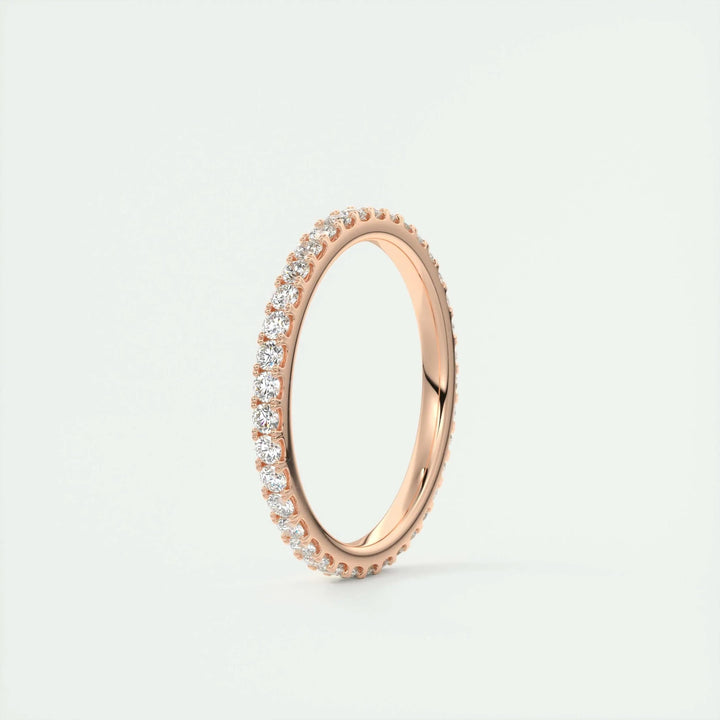 0.74CT Round EF- VVS Lab Grown Diamond Full Eternity Wedding Band