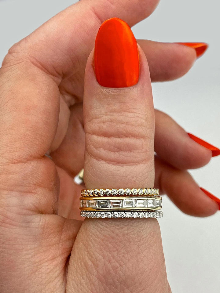 0.74CT Round EF- VVS Lab Grown Diamond Full Eternity Wedding Band