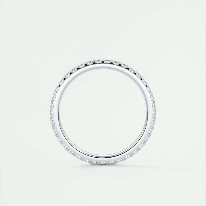 0.74CT Round EF- VVS Lab Grown Diamond Full Eternity Wedding Band