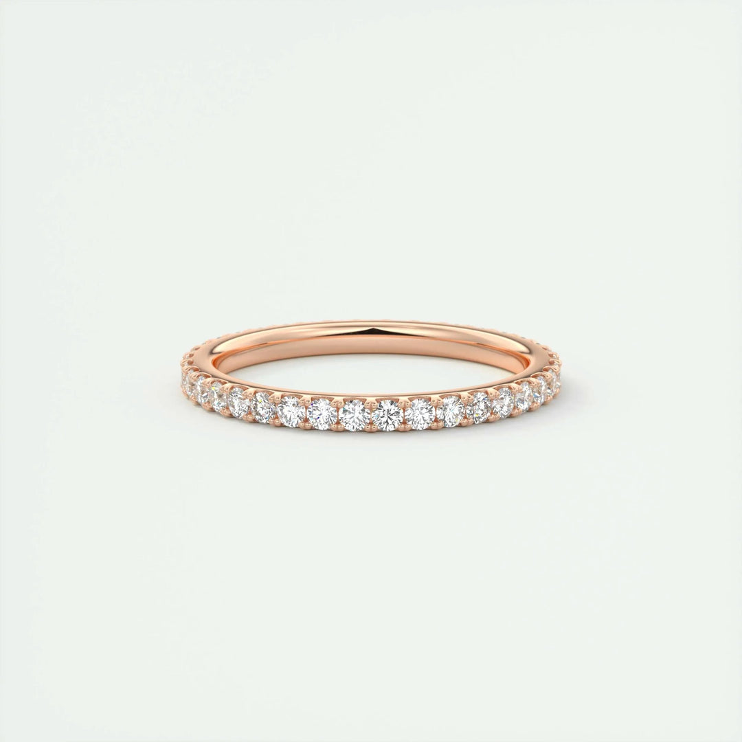 0.74CT Round EF- VVS Lab Grown Diamond Full Eternity Wedding Band