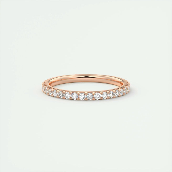 0.74CT Round EF- VVS Lab Grown Diamond Full Eternity Wedding Band