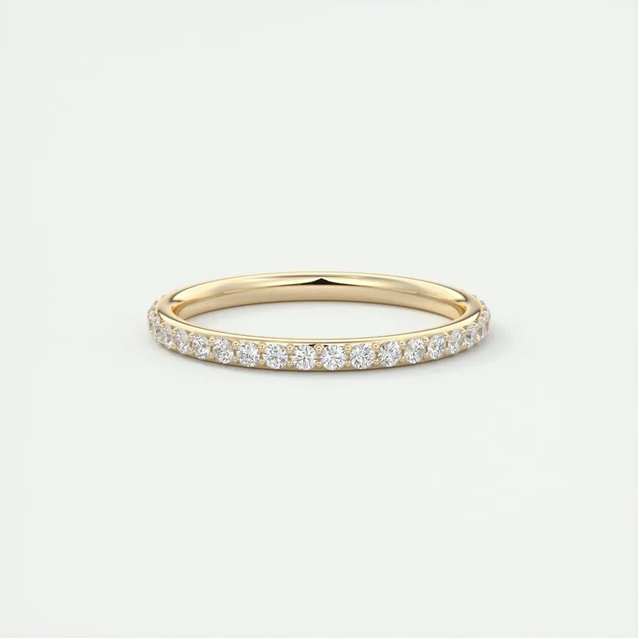 0.74CT Round EF- VVS Lab Grown Diamond Full Eternity Wedding Band