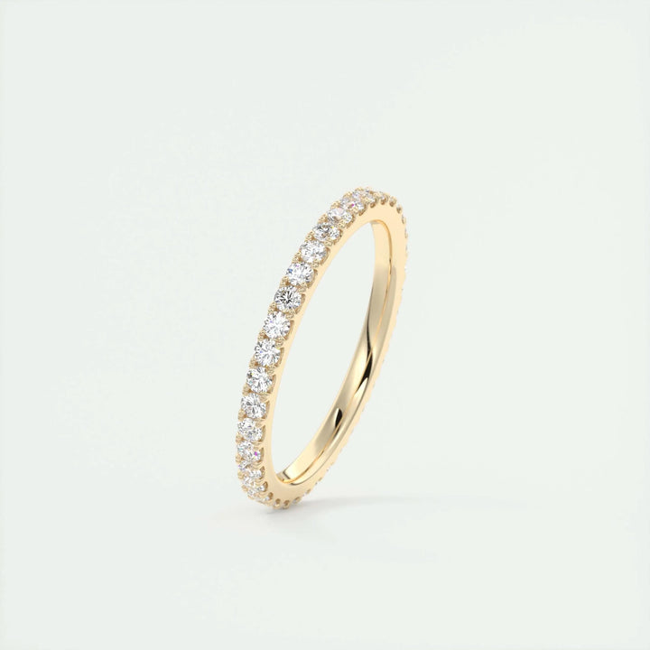 0.74CT Round EF- VVS Lab Grown Diamond Full Eternity Wedding Band