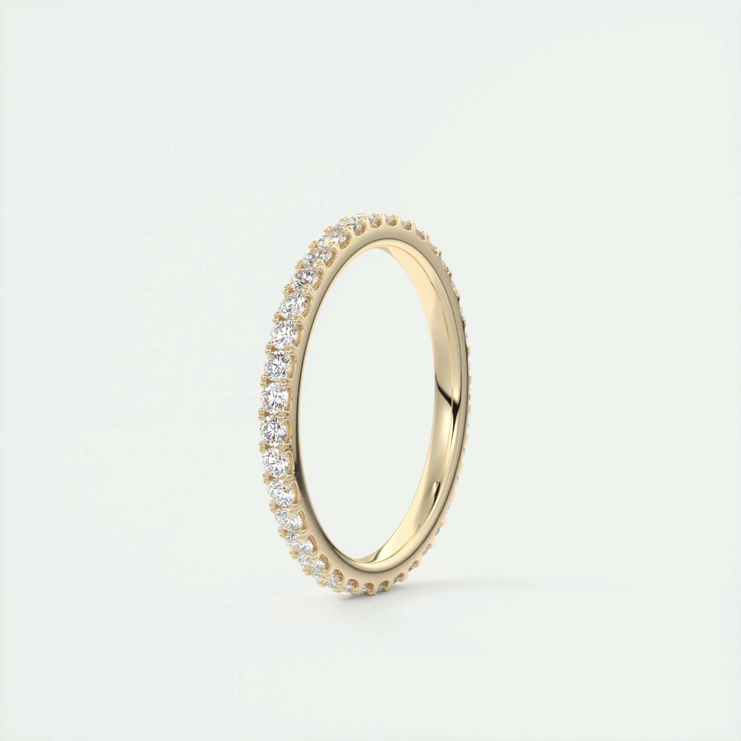 0.74CT Round EF- VVS Lab Grown Diamond Full Eternity Wedding Band
