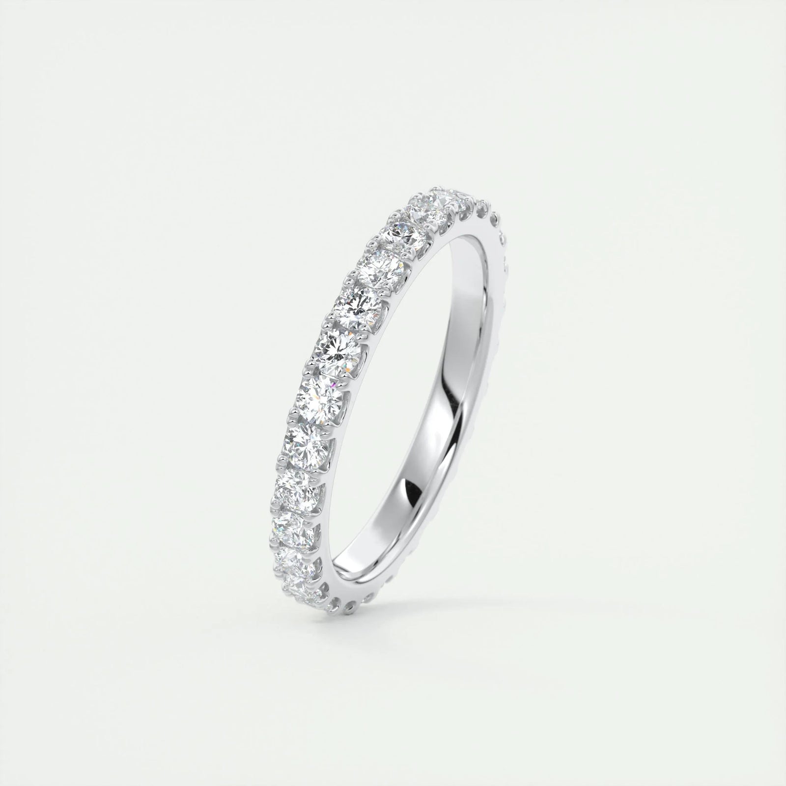 0.84CT Round EF- VVS Lab Grown Diamond Full Eternity Wedding Band