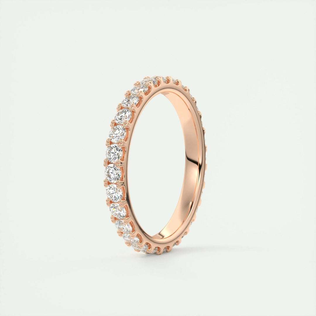 0.84CT Round EF- VVS Lab Grown Diamond Full Eternity Wedding Band