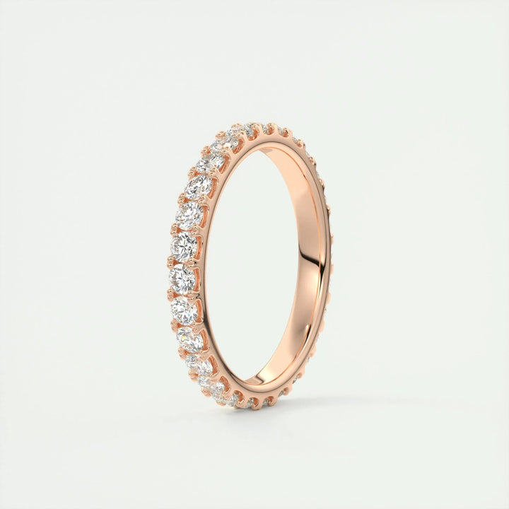0.84CT Round EF- VVS Lab Grown Diamond Full Eternity Wedding Band
