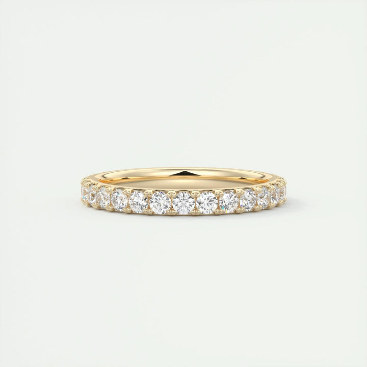 0.84CT Round EF- VVS Lab Grown Diamond Full Eternity Wedding Band