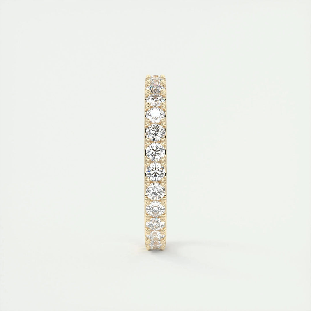 0.84CT Round EF- VVS Lab Grown Diamond Full Eternity Wedding Band