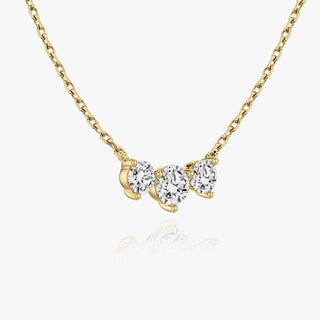 1.0TCW Round F-VS Lab Grown Diamond Three Stone Necklace