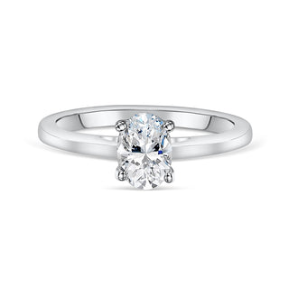 1.33CT Oval Cut Solitaire Moissanite Engagement Ring