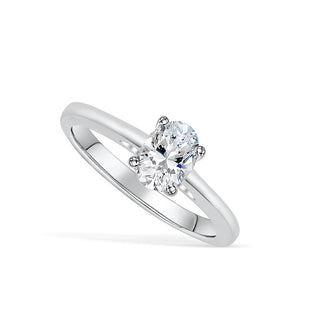 1.33CT Oval Cut Solitaire Moissanite Engagement Ring