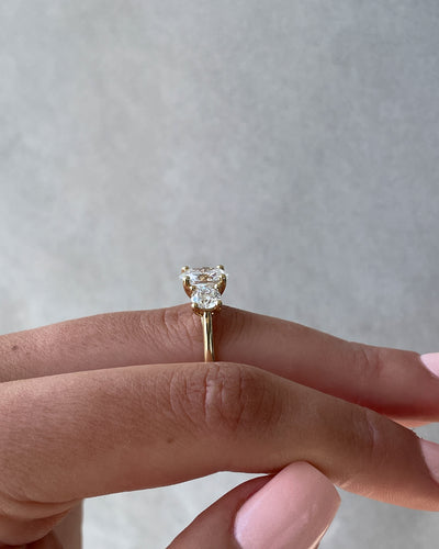 1.68ct Oval Three Stone F/VS2 Lab Grown Diamond Engagement Ring