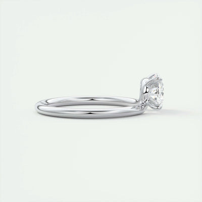 1.91CT East West Oval Cut Solitaire Moissanite Diamond Engagement Ring