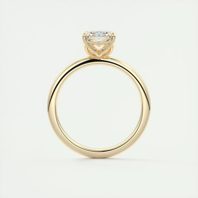 1.91CT Emerald Cut Solitaire Moissanite Diamond Engagement Ring