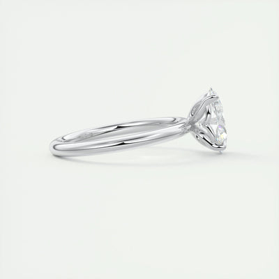 1.91CT Oval Cut Solitaire Moissanite Diamond Engagement Ring