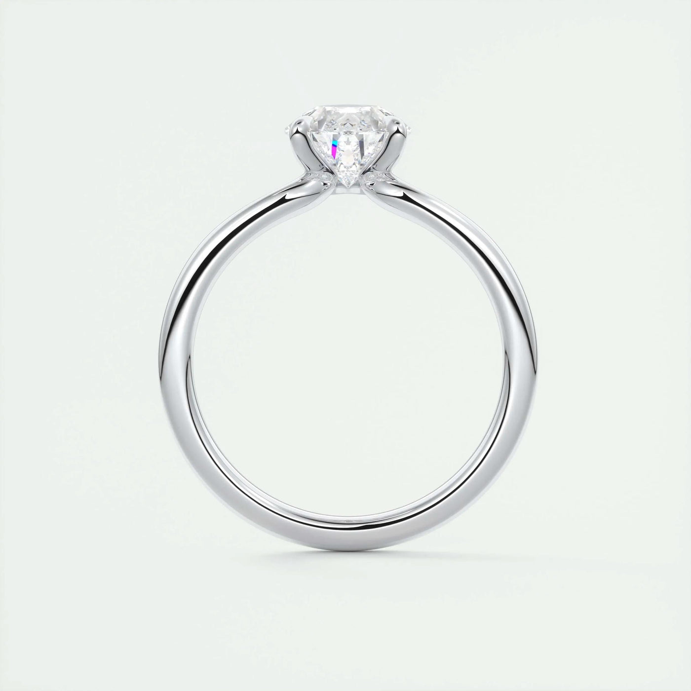 1.93CT Pear Cut Solitaire Moissanite Diamond Engagement Ring
