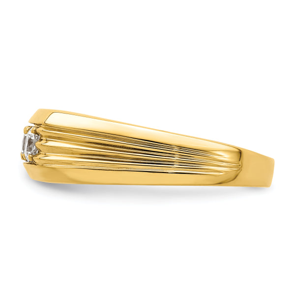 3mm Round Lab Grown Diamond Men's Wedding Band