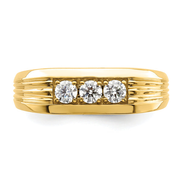 3mm Round Lab Grown Diamond Men's Wedding Band