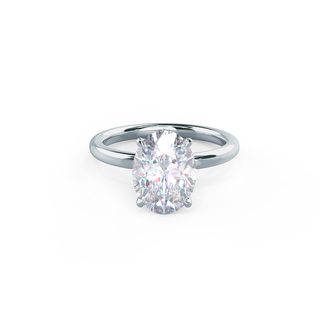 1.75ct Oval Cut Solitaire Moissanite Diamond Engagement Ring