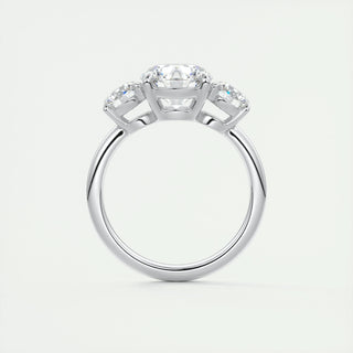 2.0CT Round Cut Three Stone Moissanite Diamond Engagement Ring