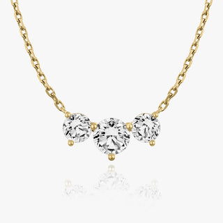 2.0TCW Round F/VS Lab Grown Diamond Three Stone Necklace