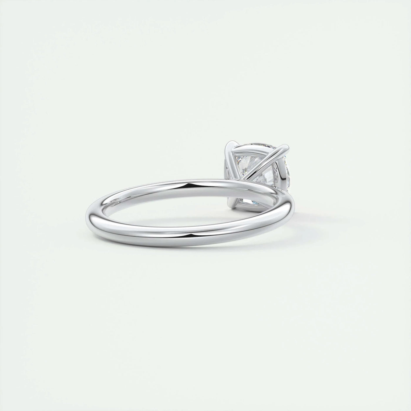 2.15CT Cushion Cut Solitaire Diamond Moissanite Engagement Ring