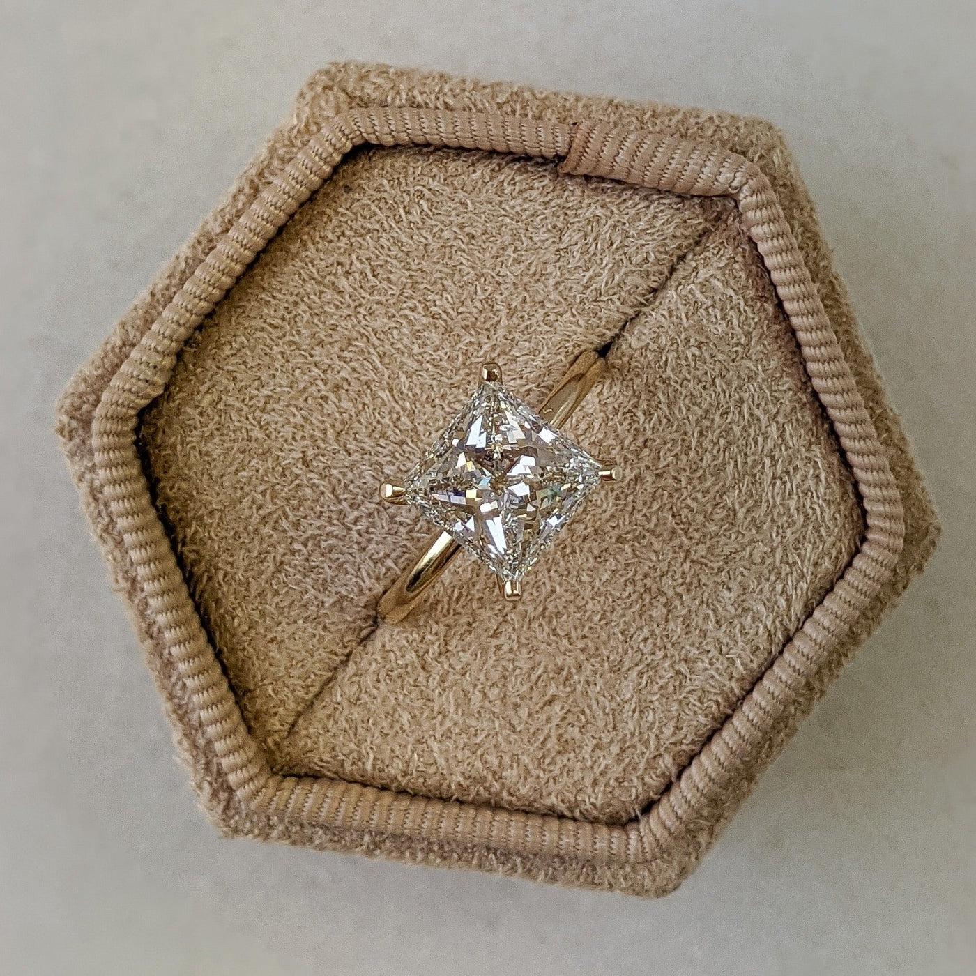 2.56ct Princess G-VS2 Lag Grown Diamond Solitaire Engagement Ring