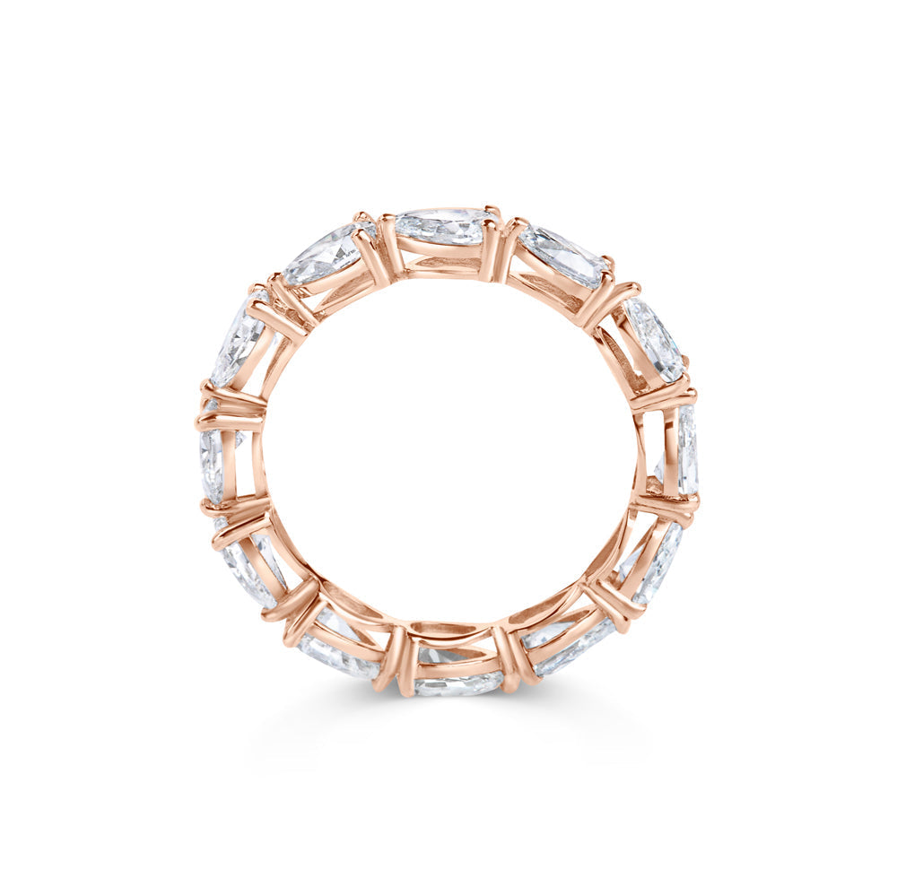 2CT Pear Full Eternity Lab Grown Diamond Wedding Band