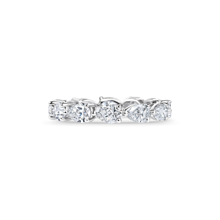 2CT Pear Full Eternity Lab Grown Diamond Wedding Band