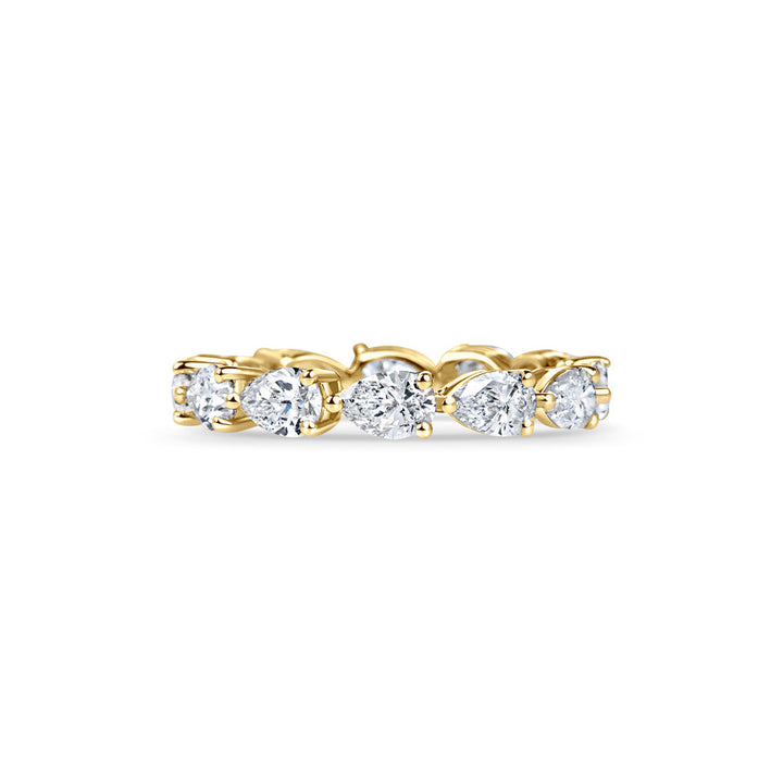 2CT Pear Full Eternity Lab Grown Diamond Wedding Band