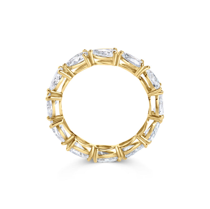 2CT Pear Full Eternity Lab Grown Diamond Wedding Band